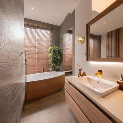 Aplique de pared LED BOLLA LED/3W/230V dorado/beige ahumado