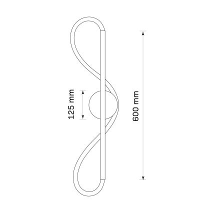 Aplique de pared LED EMMA LED/19W/230V dorado