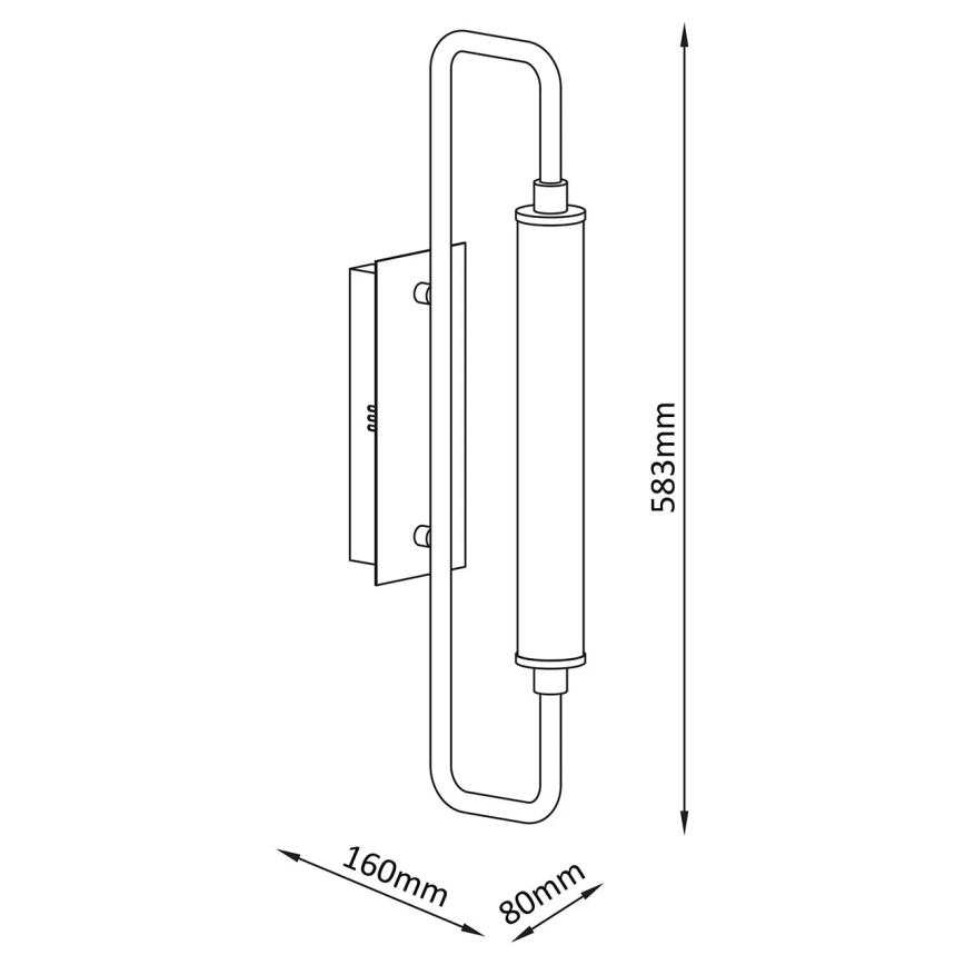 Aplique de pared LED FELICJA LED/14W/230V 4000K negro