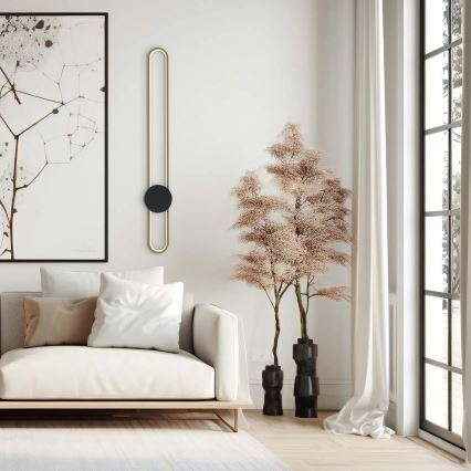 Aplique de pared LED FLORENTYNA LED/24W/230V 4000K dorado/negro