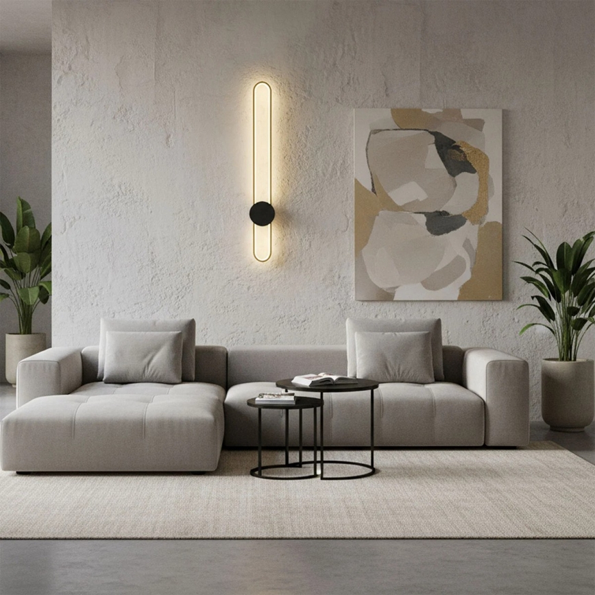 Aplique de pared LED FLORENTYNA LED/24W/230V 4000K dorado/negro