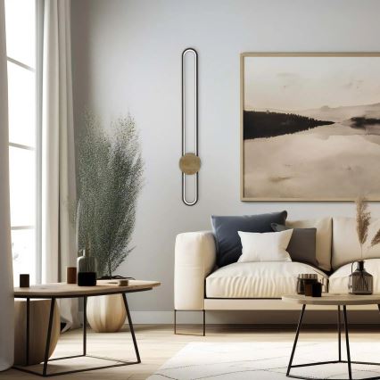 Aplique de pared LED FLORENTYNA LED/24W/230V 4000K negro/beige