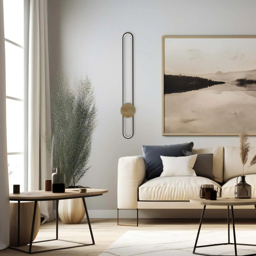 Aplique de pared LED FLORENTYNA LED/24W/230V 4000K negro/beige