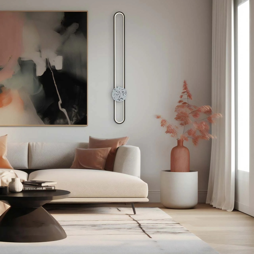 Aplique de pared LED FLORENTYNA LED/24W/230V 4000K negro/blanco