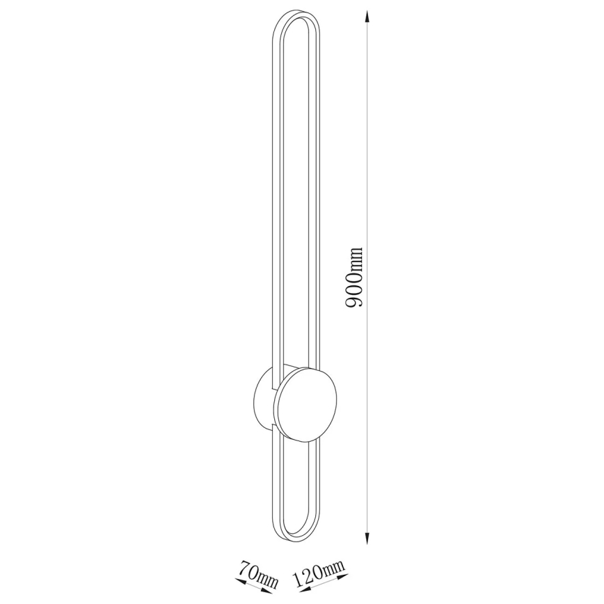 Aplique de pared LED FLORENTYNA LED/24W/230V 4000K negro/blanco