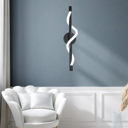 Aplique de pared LED MELECA LED/12W/230V 3000/4000/6000K negro