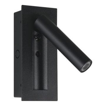 Aplique de pared LED orientable LED/2W/230V 3000K negro