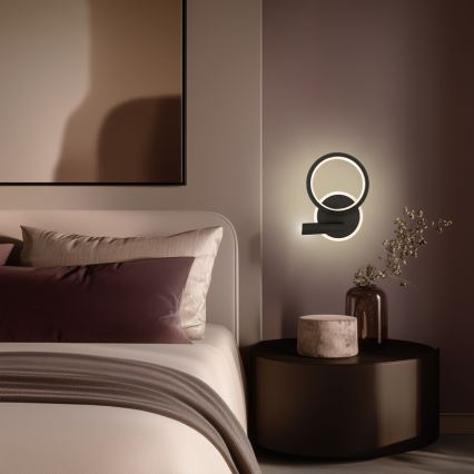 Aplique de pared LED orientable MONET LED/16W/230V negro