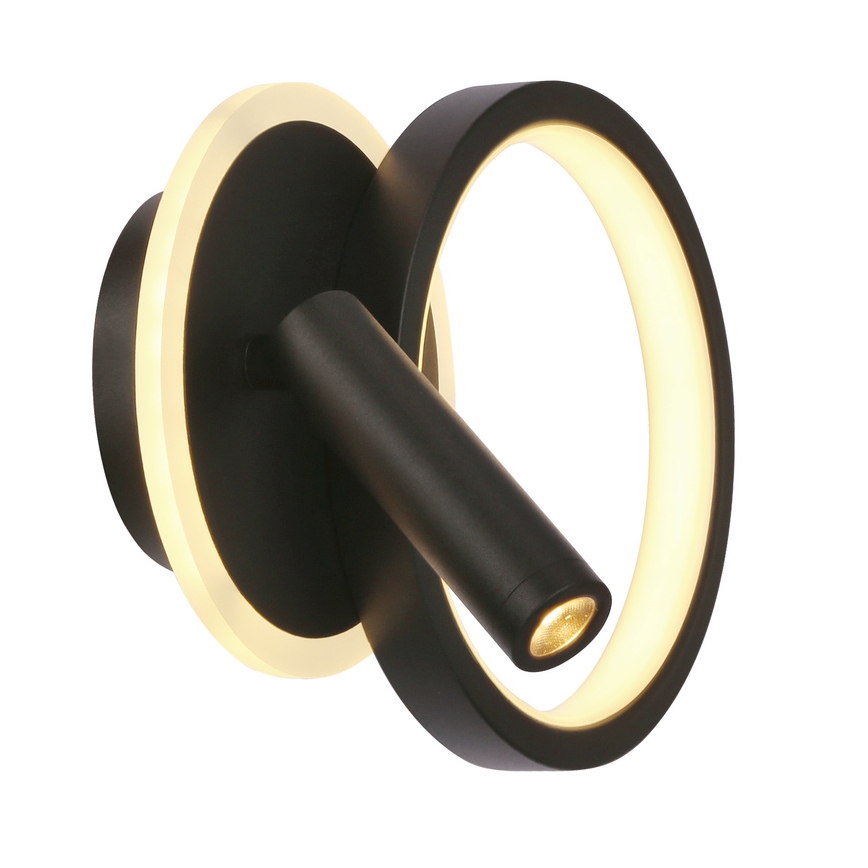 Aplique de pared LED orientable MONET LED/16W/230V negro