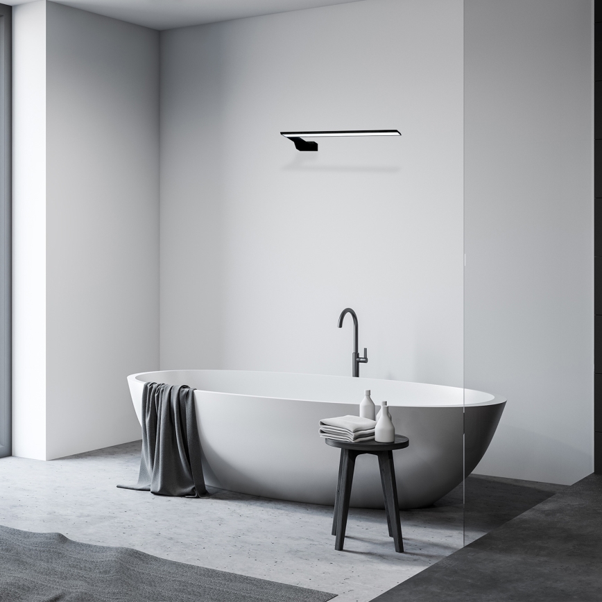 Aplique de pared LED para baño SHINE/11W/230V 45 cm IP44 negro