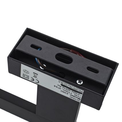 Aplique de pared LED para baño SHINE LED/11W/230V 45 cm IP44 negro