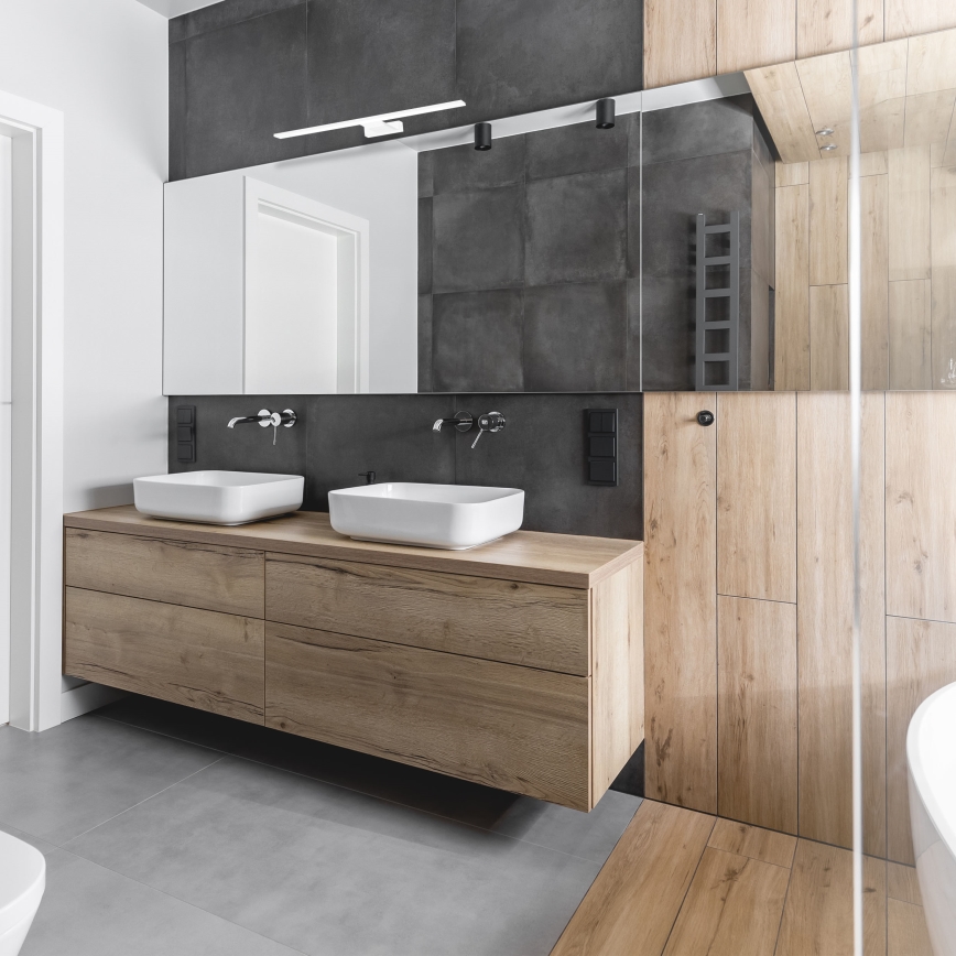 Aplique de pared LED para baño SHINE LED/7W/230V 40 cm IP44 blanco