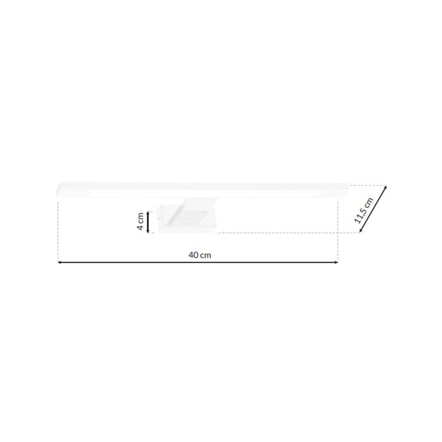 Aplique de pared LED para baño SHINE LED/7W/230V 40 cm IP44 blanco