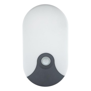 Aplique de pared LED para exterior con sensor de movimiento, 18 W, 230 V, IP44, antracita