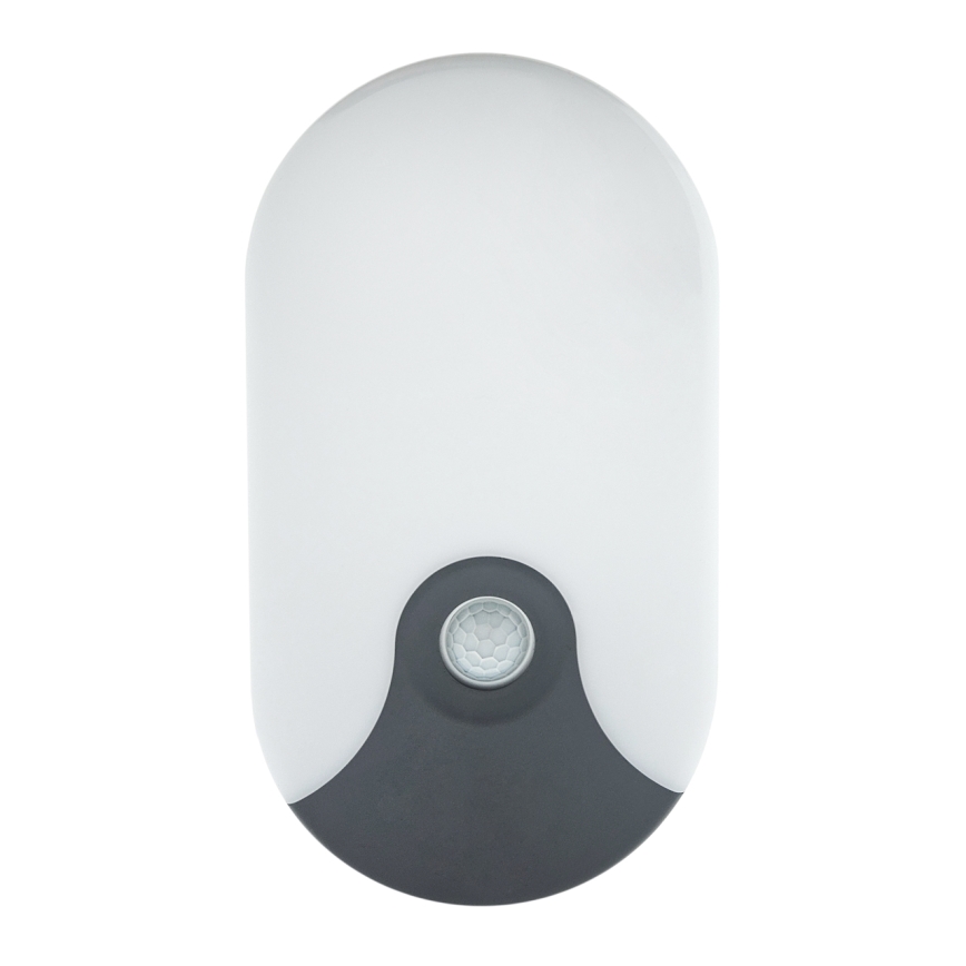 Aplique de pared LED para exterior con sensor de movimiento, 18 W, 230 V, IP44, antracita