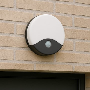 Aplique de pared LED para exterior con sensor de movimiento LED/18W/230V IP44 antracita
