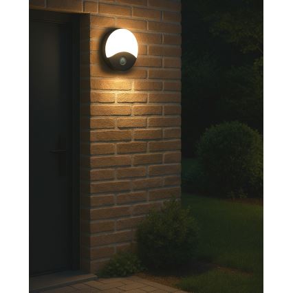 Aplique de pared LED para exterior con sensor de movimiento LED/18W/230V IP44 antracita