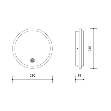 Aplique LED de pared exterior con sensor de movimiento y sensor crepuscular LED/15W/230V IP65 blanco