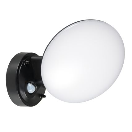 Aplique LED de exterior con sensor de movimiento y de crepúsculo OLAF LED/10W/230V IP44 negro