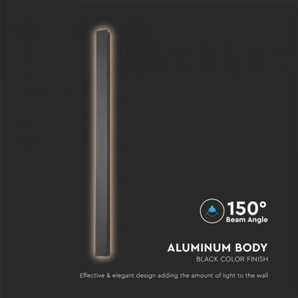 Aplique de pared LED para exterior LED/10W/230V 4000K IP65 51 cm negro