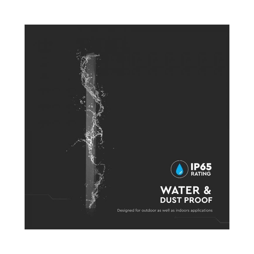 Aplique de pared LED para exterior LED/23W/230V 3000K IP65 141 cm negro