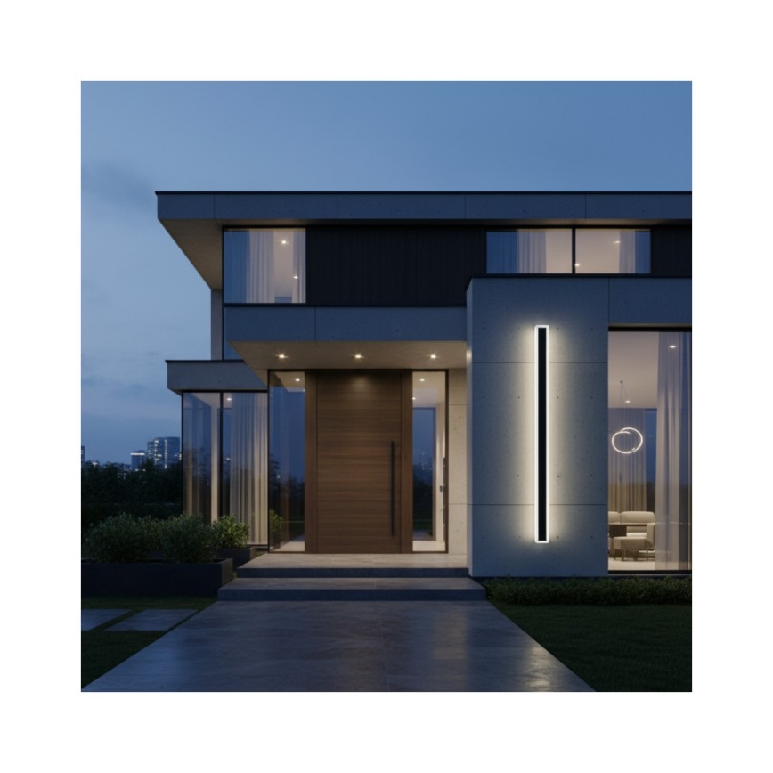 Aplique de pared LED para exterior MIRANA S LED/25W/230V 4000K IP44 120 cm negro