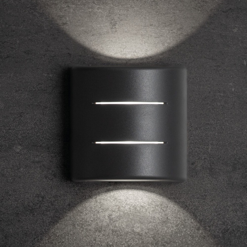 Aplique de pared LED para exterior REFAZI LED/6W/230V IP54 antracita