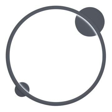 Aplique de pared LED SATURNO LED/25W/230V diámetro 50 cm IP44 negro