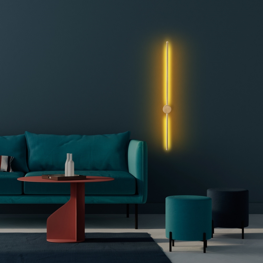 Aplique de pared LED SWORD LED/13W/230V 3000K oro mate