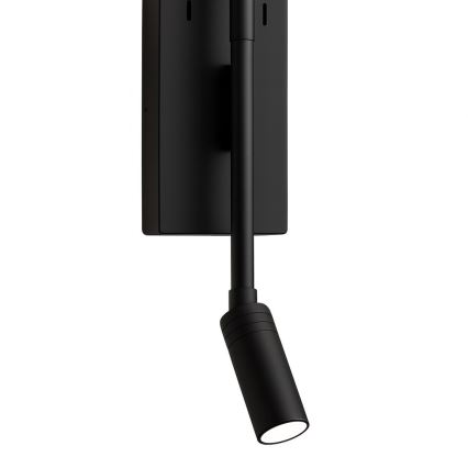 Aplique de pared LED TORCH LED/6W/230V + LED/3W negro