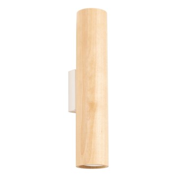 Aplique de pared LINO 2xGU10/10W/230V de haya