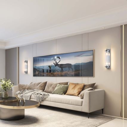 Aplique de pared LORENZO 2xE14/40W/230V cromo brillante