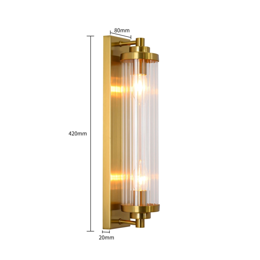 Aplique de pared LORENZO 2xE14/40W/230V dorado