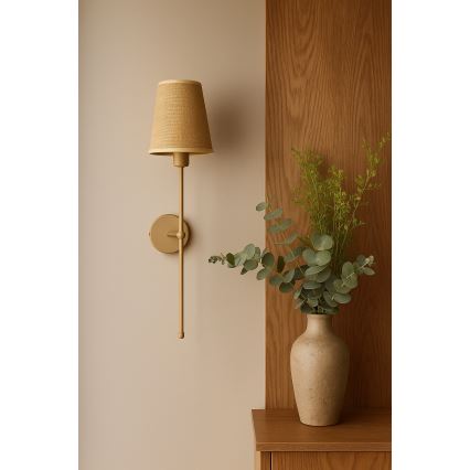 Aplique de pared MADELA 1xE14/40W/230V yute/beige