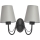 Aplique de pared MALBO 2xE27/15W/230V gris/negro