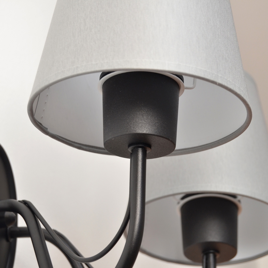 Aplique de pared MALBO 2xE27/15W/230V gris/negro