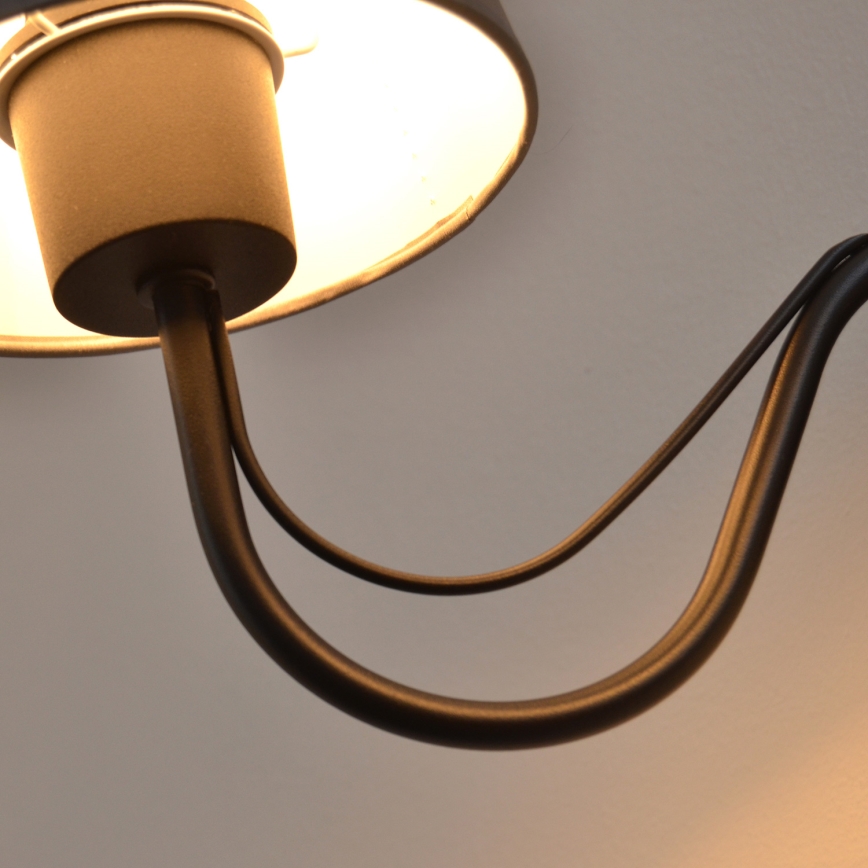 Aplique de pared MALBO 2xE27/15W/230V gris/negro