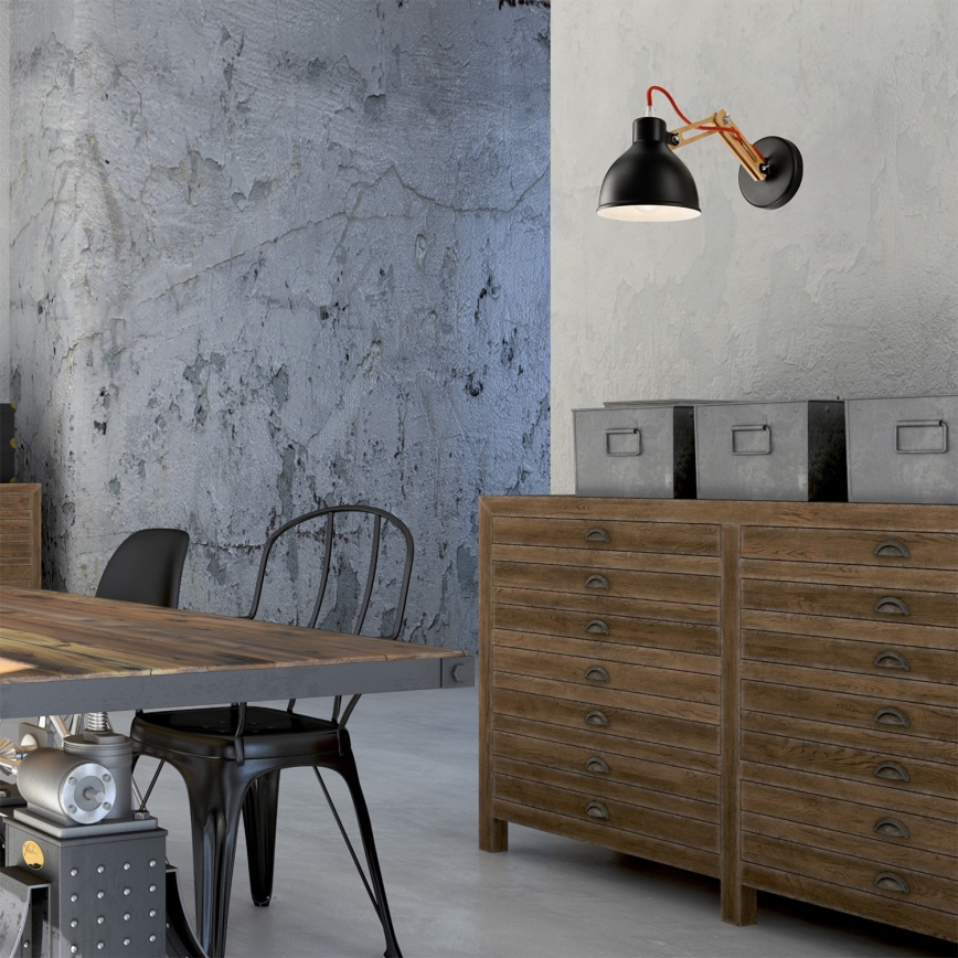 Lámpara de pared MARCELLO 1xE27/60W/230V haya
