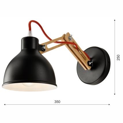 Lámpara de pared MARCELLO 1xE27/60W/230V haya