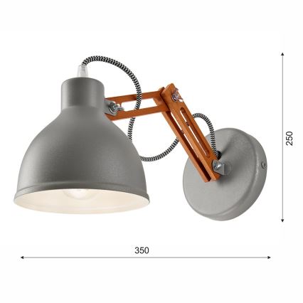 Lámpara de pared MARCELLO 1xE27/60W/230V haya
