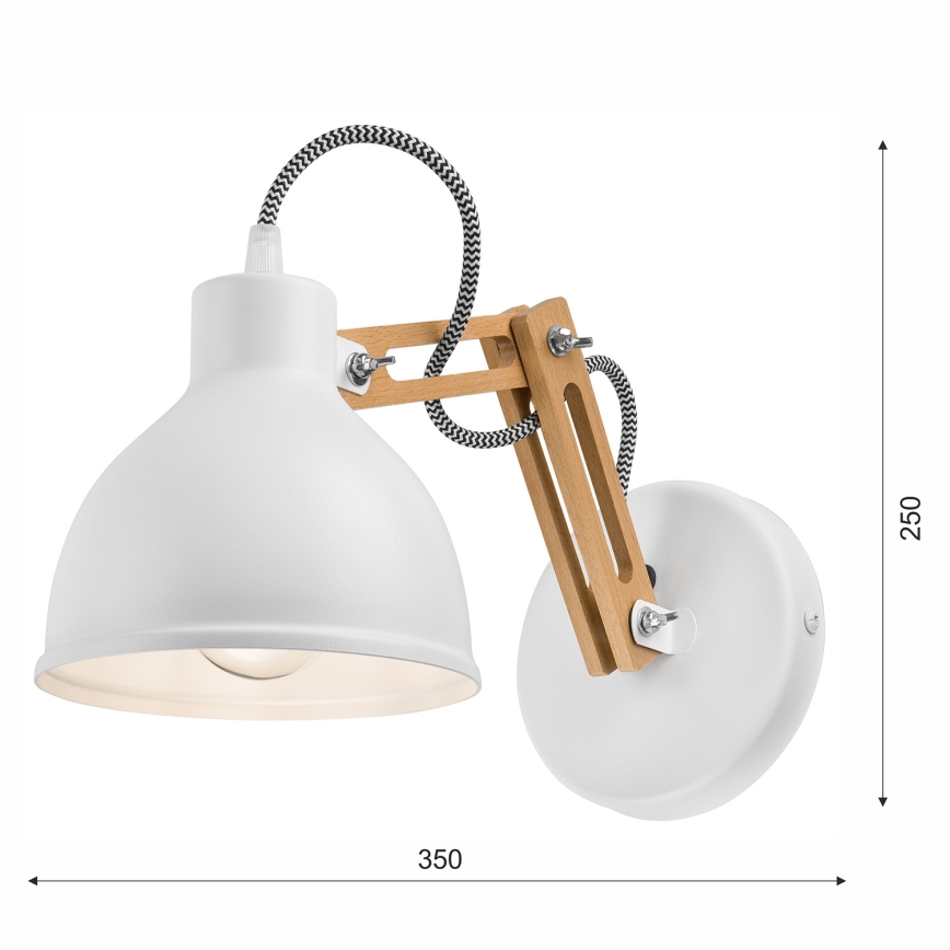 Lámpara de pared MARCELLO 1xE27/60W/230V haya