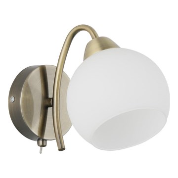 Aplique de pared NESTOR 1xE27/40W/230V acabado en latón