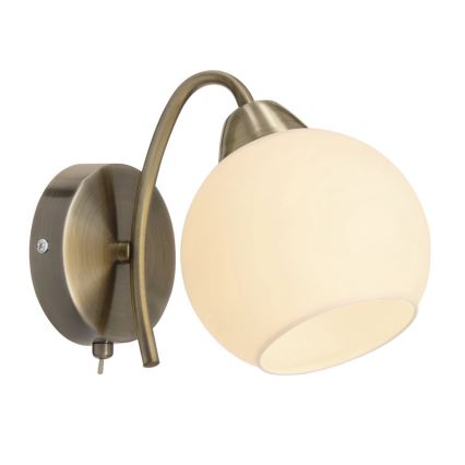 Aplique de pared NESTOR 1xE27/40W/230V acabado en latón