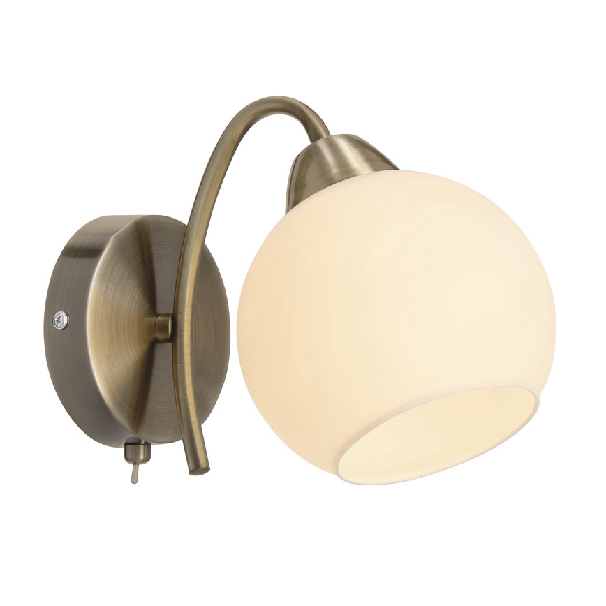 Aplique de pared NESTOR 1xE27/40W/230V acabado en latón