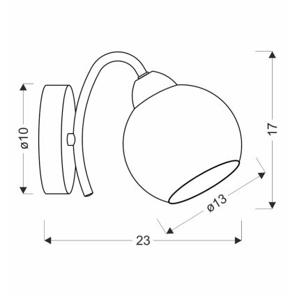 Aplique de pared NESTOR 1xE27/40W/230V acabado en latón