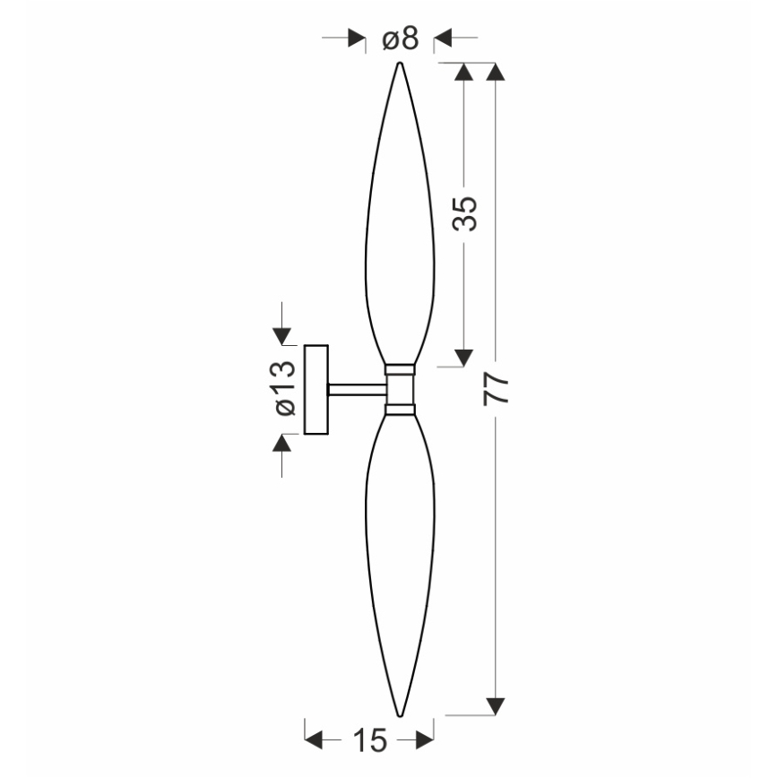 Aplique de pared NORDIC 2xG9/5W/230V negro/beige ahumado