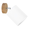 Aplique de pared orientable APRILLIA 1xE27/25W/230V roble/blanco