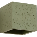 Aplique de pared orientable QUAD 1xG9/8W/230V hormigón/verde