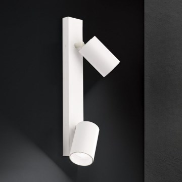 Aplique de pared orientable SEAN 2xGU10/13W/230V blanco