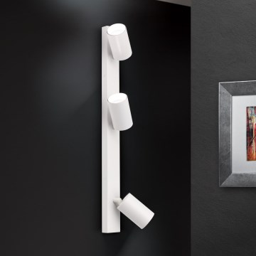 Aplique de pared orientable SEAN 3xGU10/13W/230V blanco